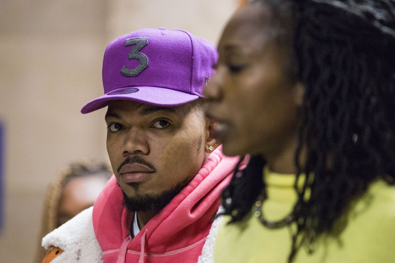 Chance the Rapper and Amara Enyia said they will work to register people to vote in the upcoming election. | Ashlee Rezin/Sun-Times